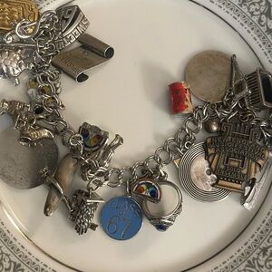 Vintage Sterling Silver Charm Bracelet
